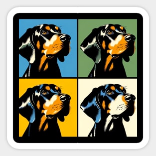 Black and Tan Coonhound Pop Art - Dog Lovers Sticker